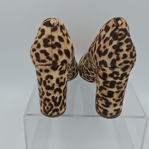 Sam Edelman women's leather & calf hair block heel Stillson pumps size 8 EUC - Picture 6 of 8